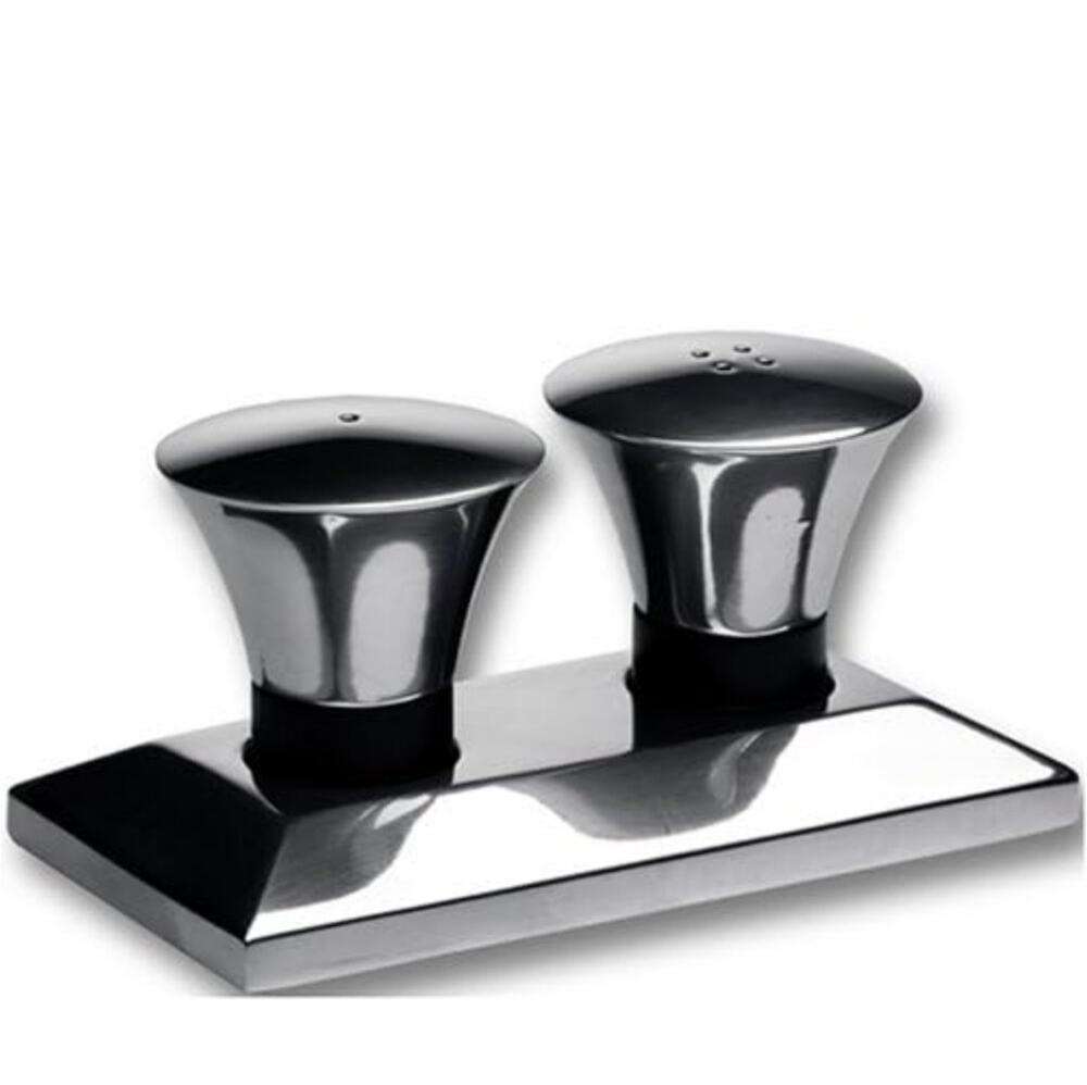 Waterford Metal Signatures Clarion Salt & Pepper with Tray NIB